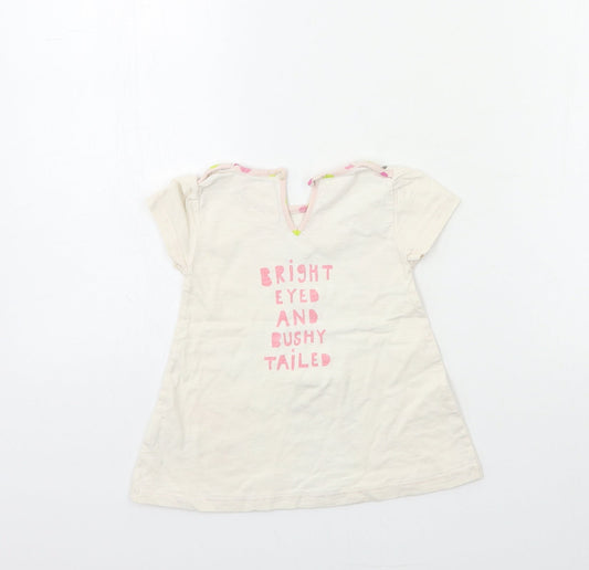 NEXT Baby Beige   T-Shirt Dress  Size 6-9 Months
