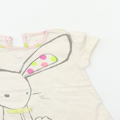 NEXT Baby Beige   T-Shirt Dress  Size 6-9 Months
