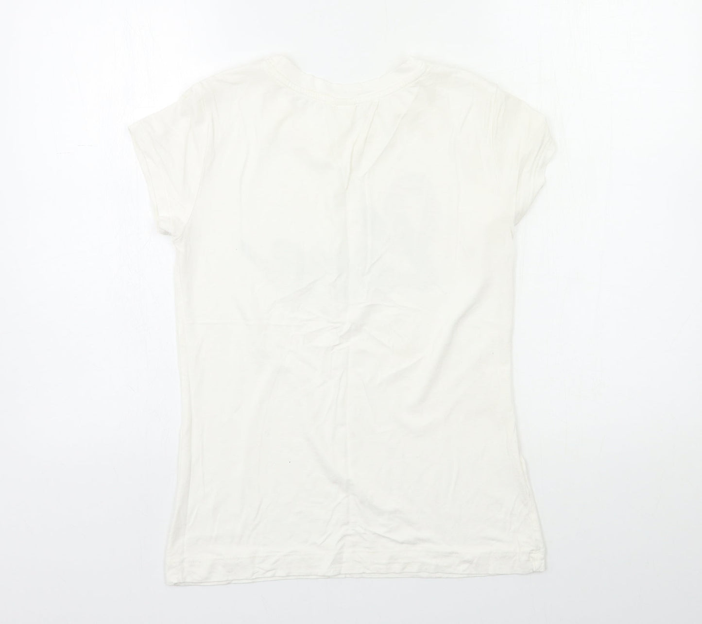 Womens UK Size S H&M White Basic T-Shirt