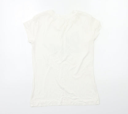 Womens UK Size S H&M White Basic T-Shirt