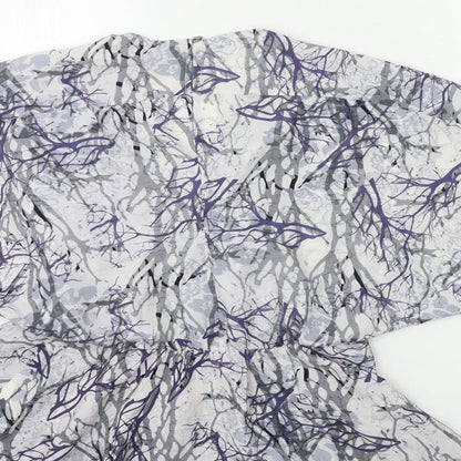 Marks and Spencer Womens Blue Floral  Basic Blouse Size 8