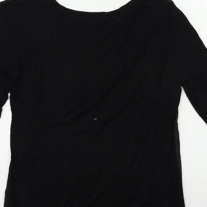 Smart Set Womens Black  Knit Pullover Jumper Size S
