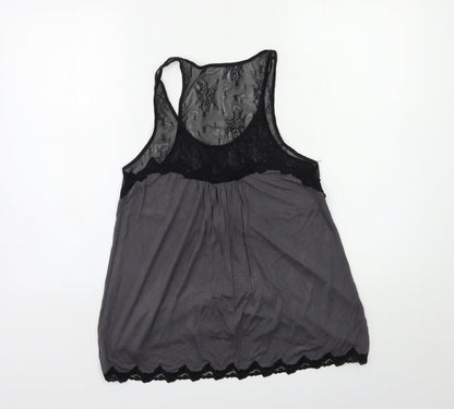 Womens UK Size M Max Studio Grey Basic Tank