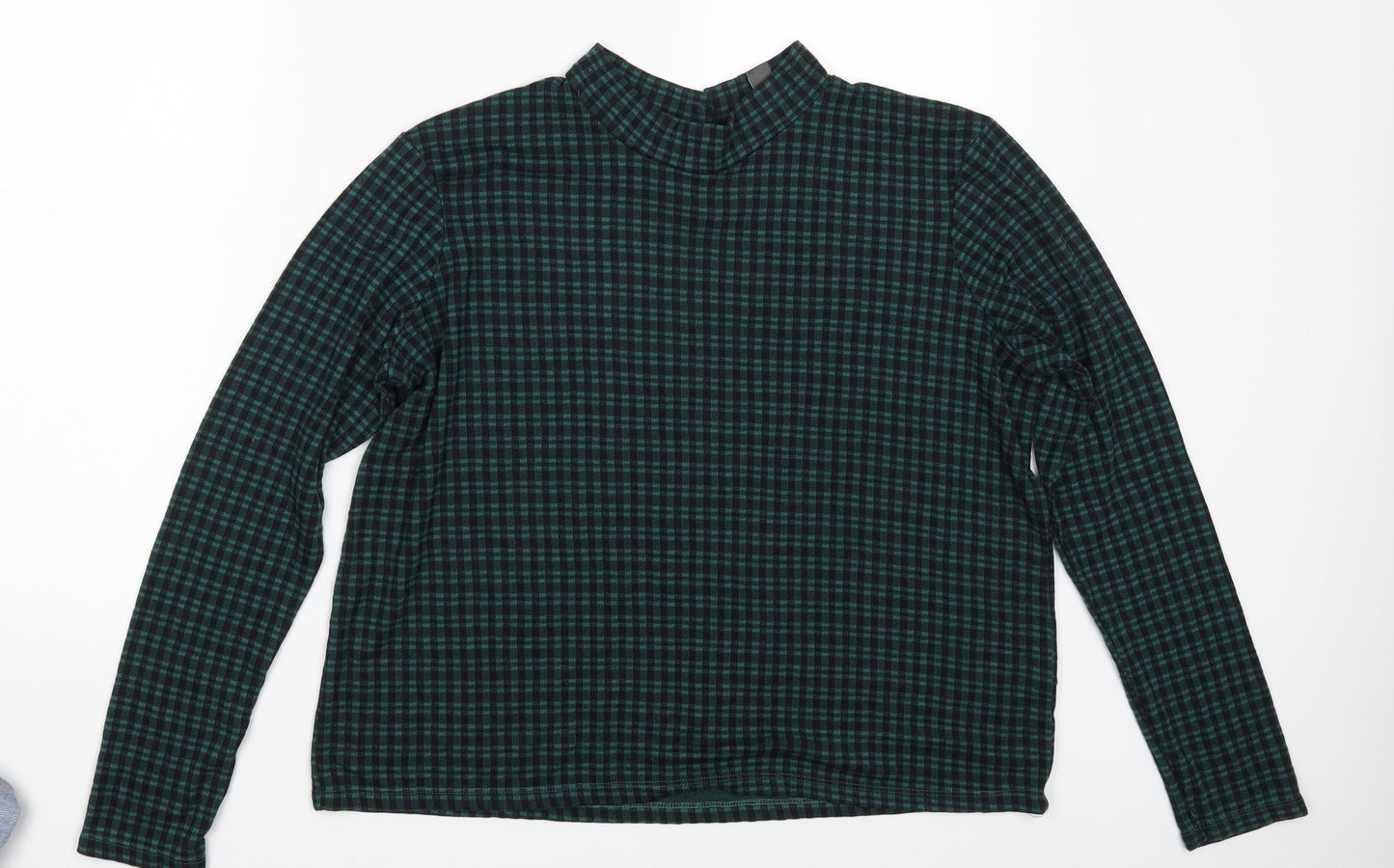 Primark Womens Green Check  Pullover Jumper Size 18