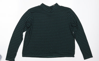 Primark Womens Green Check  Pullover Jumper Size 18