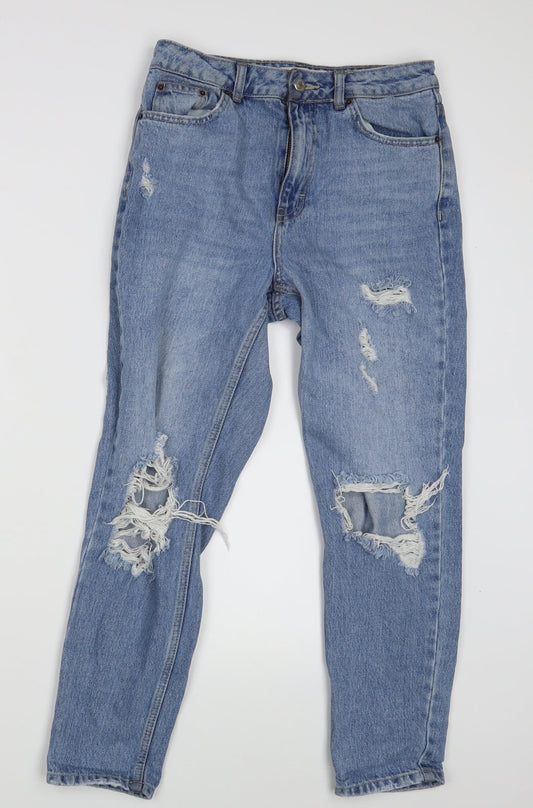 Topshop Womens Blue  Denim Mom Jeans Size 28 in L30 in