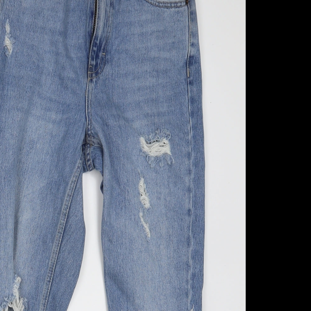 Topshop Womens Blue  Denim Mom Jeans Size 28 in L30 in