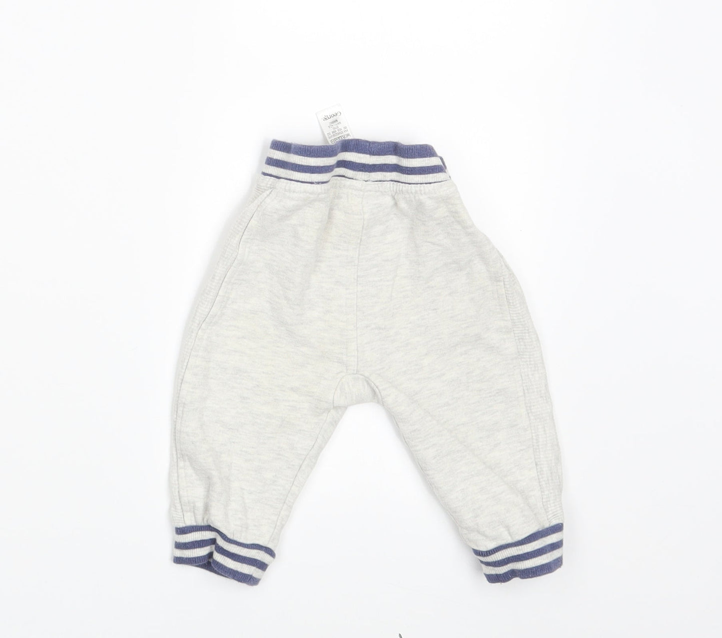 George Boys White   Jogger Leggings Size 6-9 Months  - Waist 14in; Inside  leg 7in