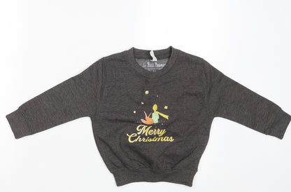 Le Petit Prince Boys Grey   Pullover Jumper Size 3-4 Years  - Seasonal Christmas Festive Holiday