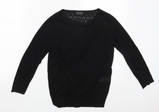 Womens UK Size 8 Warehouse Black Pullover Jumper