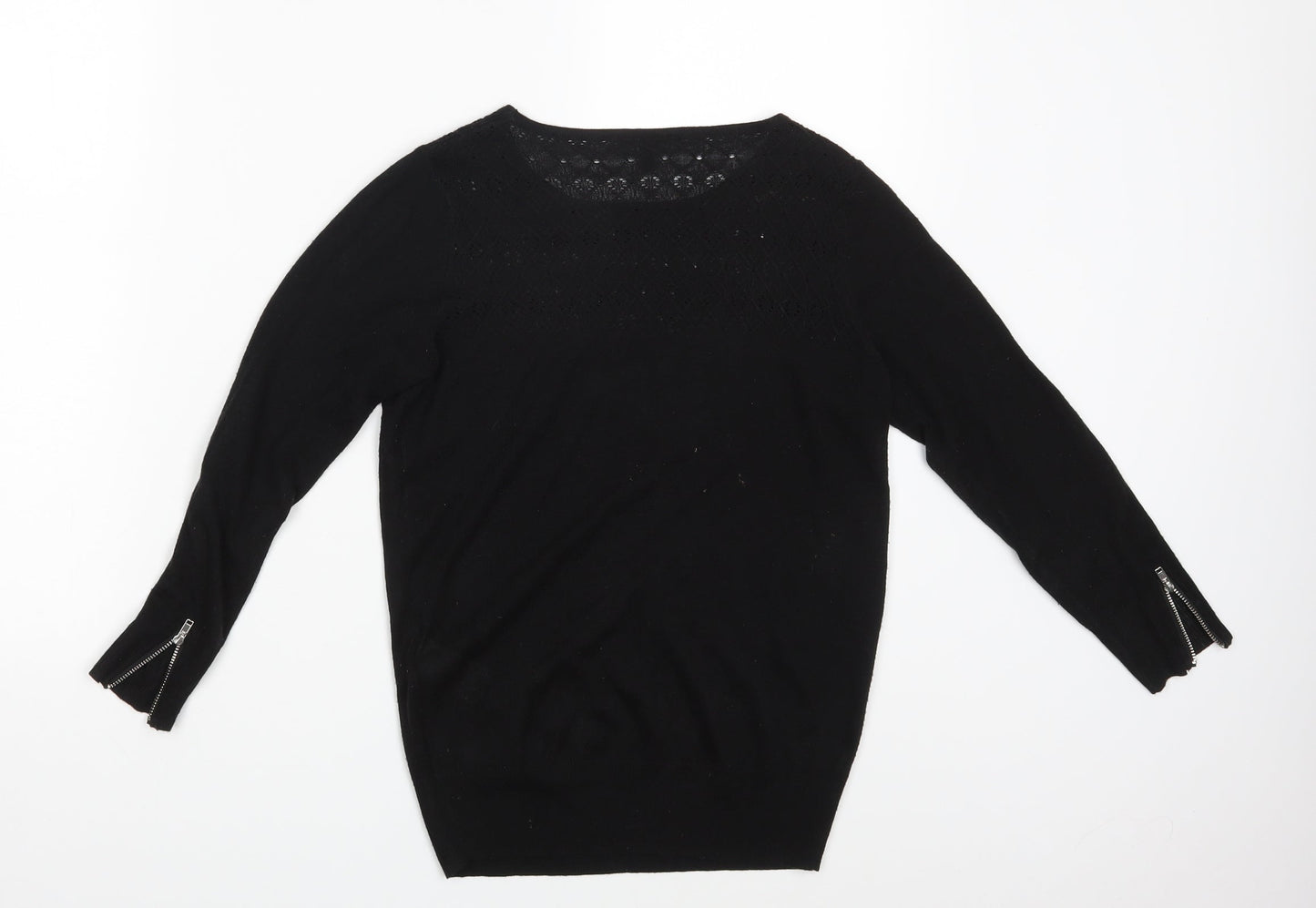 Womens UK Size 8 Warehouse Black Pullover Jumper