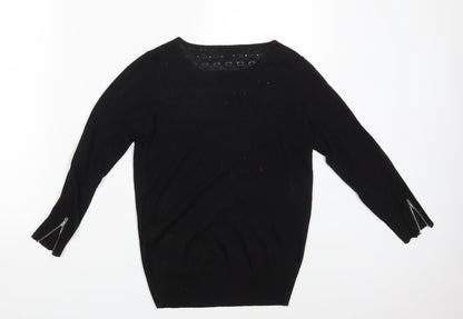 Womens UK Size 8 Warehouse Black Pullover Jumper