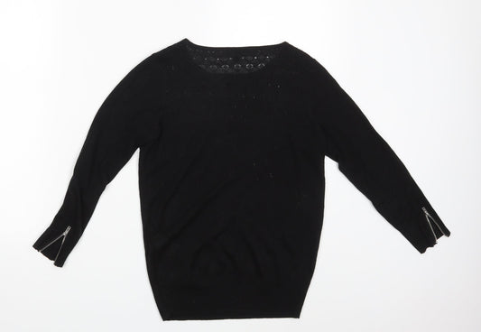 Womens UK Size 8 Warehouse Black Pullover Jumper
