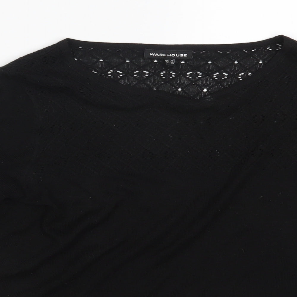 Womens UK Size 8 Warehouse Black Pullover Jumper