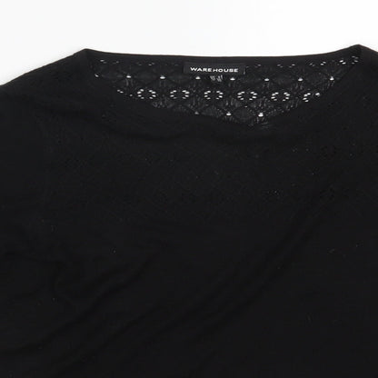 Womens UK Size 8 Warehouse Black Pullover Jumper