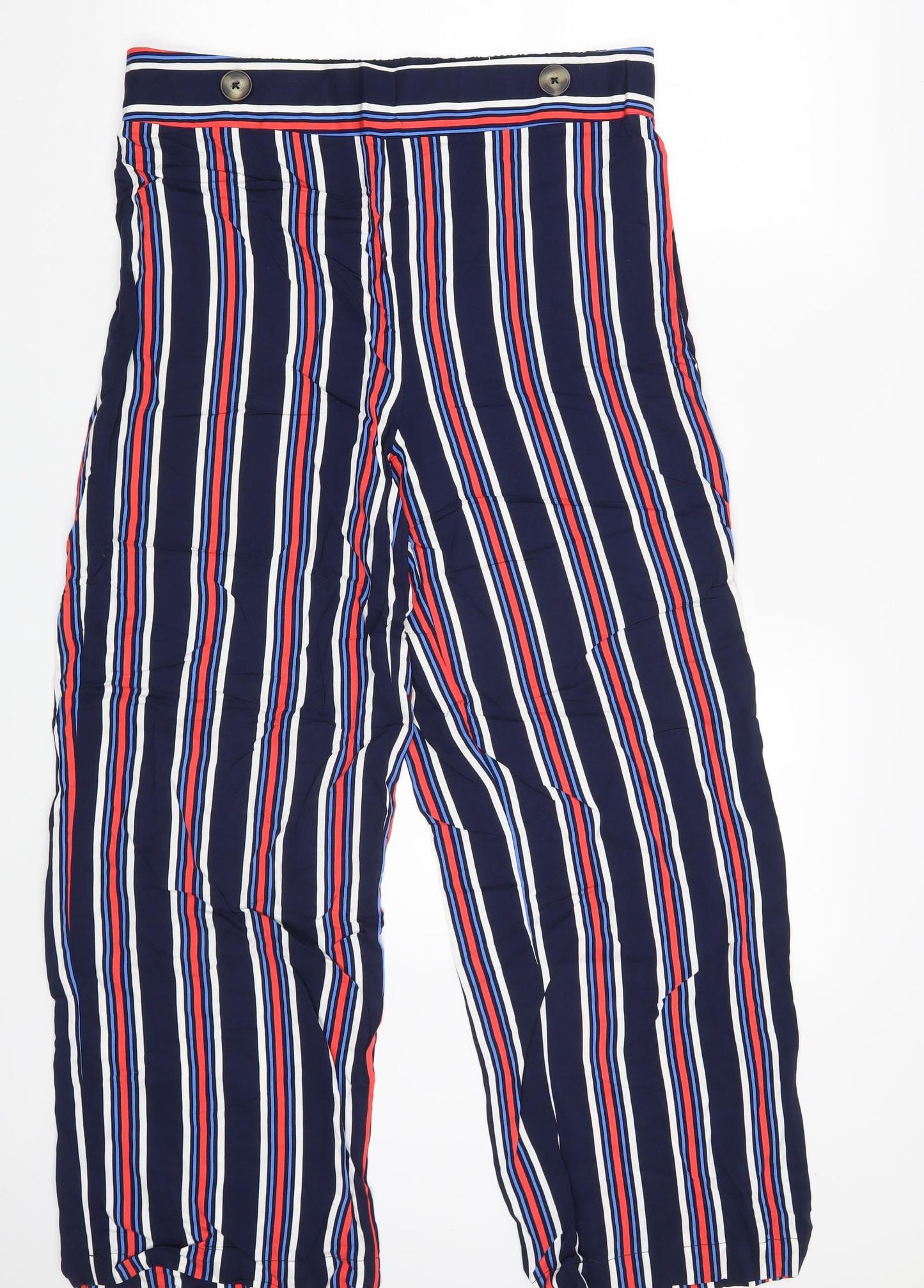 TU Womens Multicoloured Striped  Bloomer Trousers Size 16 L28 in