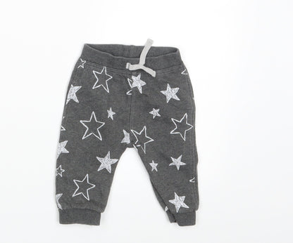 George Baby Grey   Jogger Leggings Size 3-6 Months  - Waist 14in; Inside  leg 7in