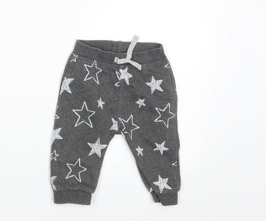 George Baby Grey   Jogger Leggings Size 3-6 Months  - Waist 14in; Inside  leg 7in