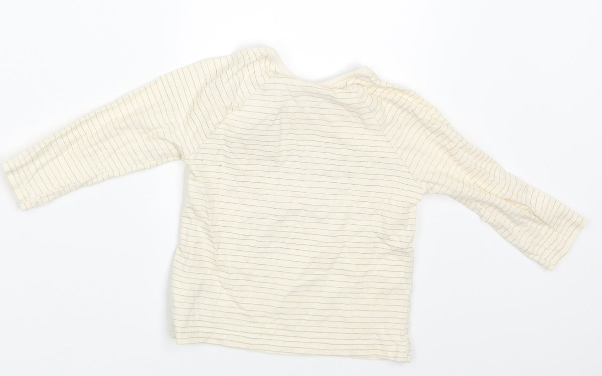 George Baby Ivory Striped  Basic T-Shirt Size 6-9 Months
