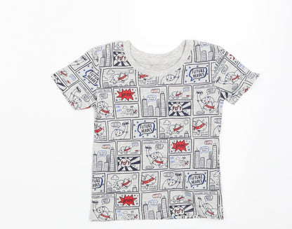 George Boys Grey   Basic T-Shirt Size 9-12 Months