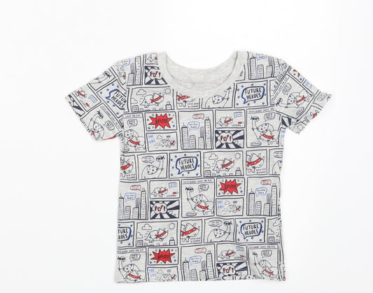George Boys Grey   Basic T-Shirt Size 9-12 Months