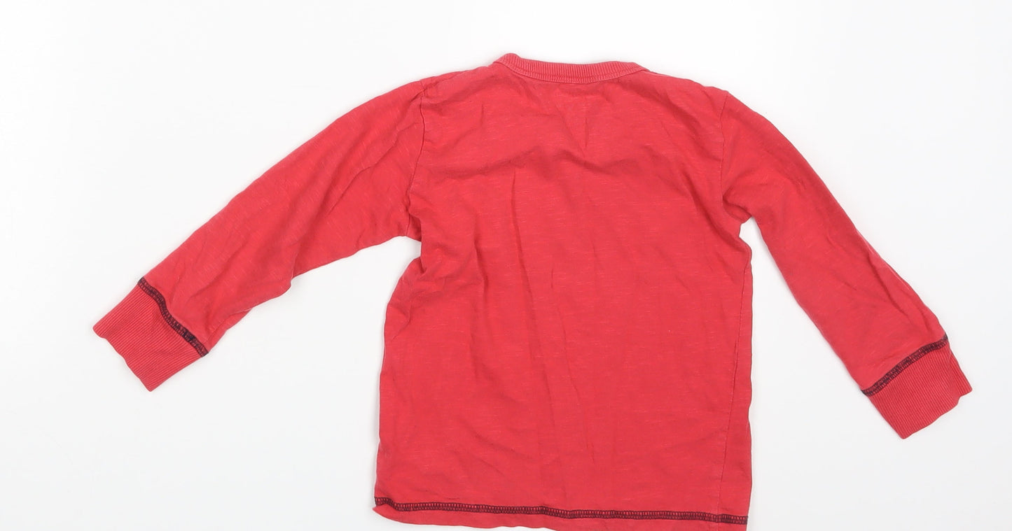 NEXT Boys Red Batik  Basic T-Shirt Size 2-3 Years