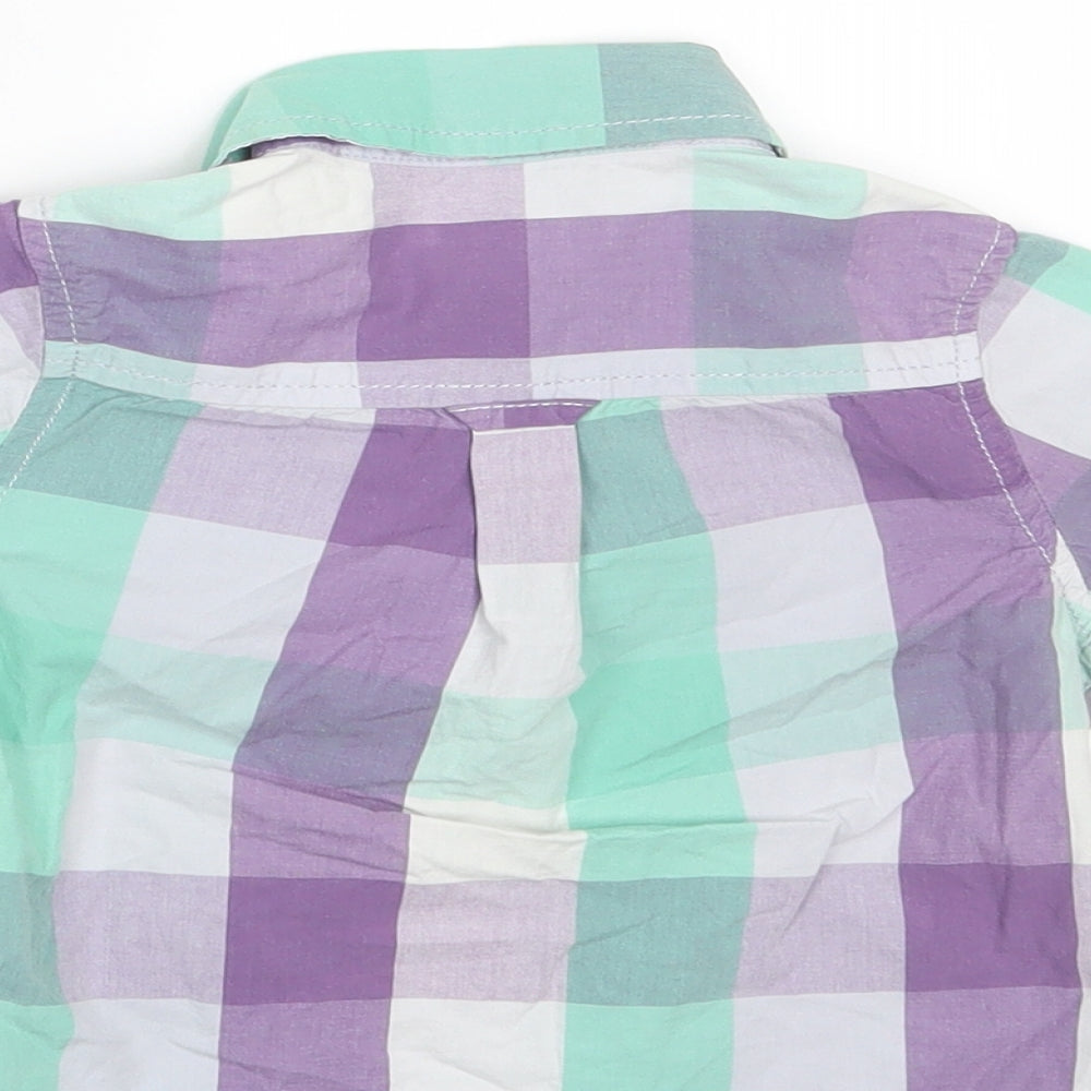 M&S Boys Multicoloured Check  Basic Button-Up Size 12-18 Months