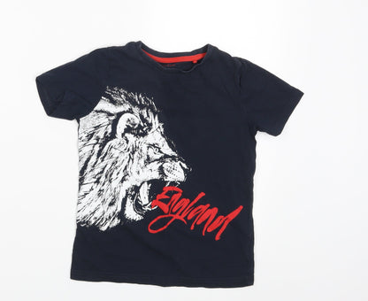 TU Boys Blue   Basic T-Shirt Size 7 Years  - England