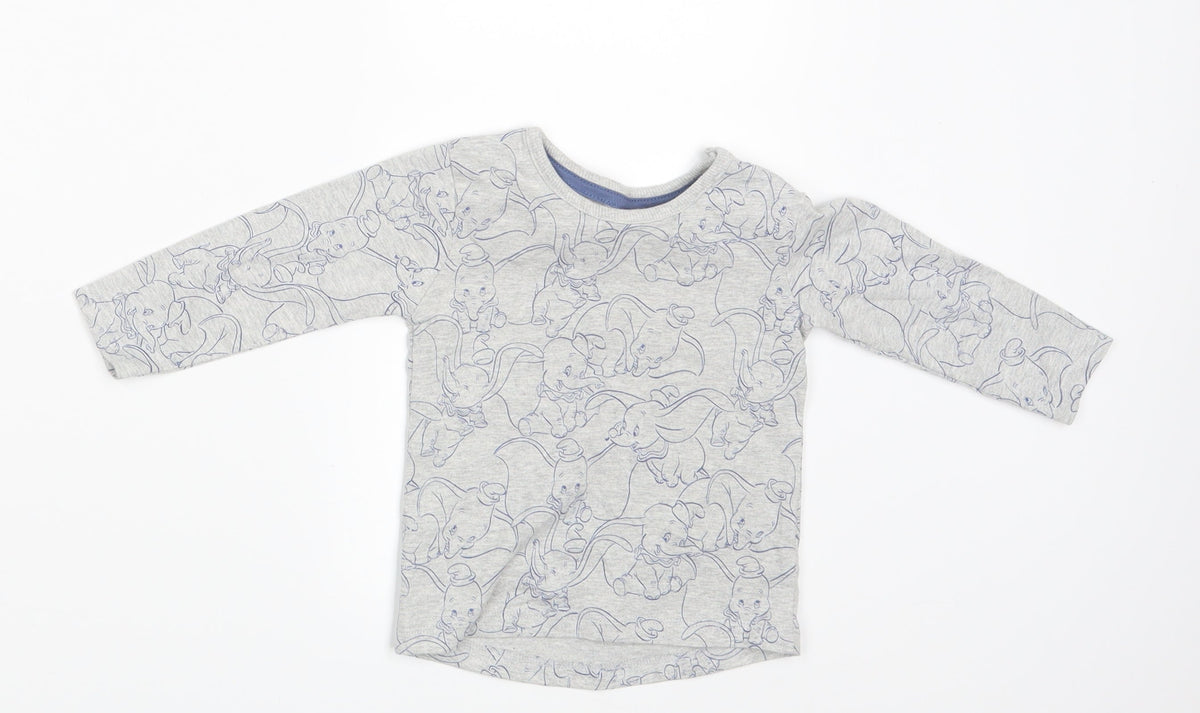George Baby Grey   Basic T-Shirt Size 6-9 Months  - Elephant