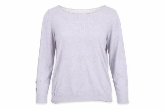 Front view of Mini Velvet women’s purple jumper, size UK 14
