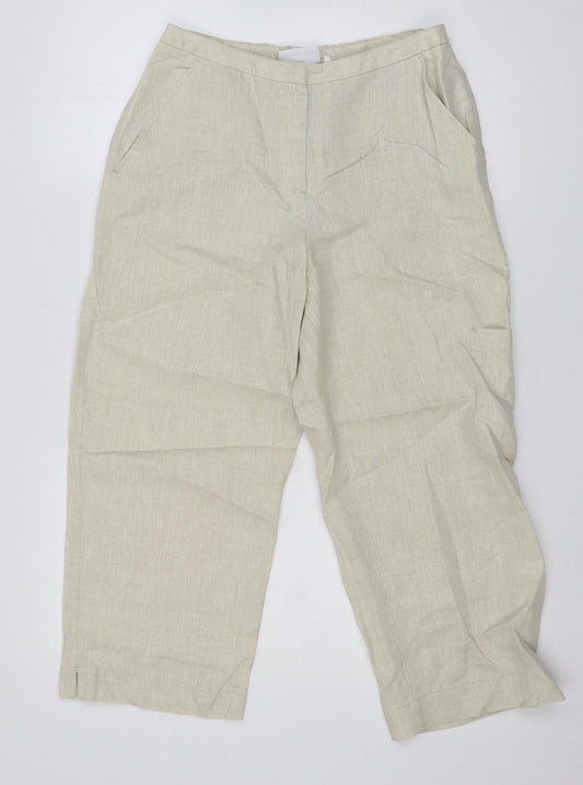 Liz Claiborne Womens Ivory   Trousers  Size 32 in L23 in