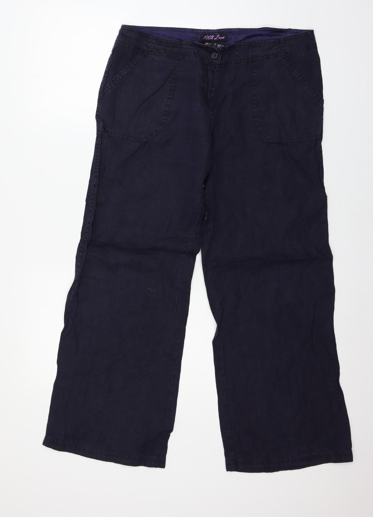 Womens UK Size 12 Atmosphere Regular Fit  Blue Trousers