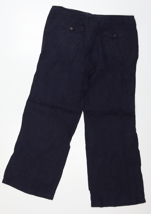 Womens UK Size 12 Atmosphere Regular Fit  Blue Trousers