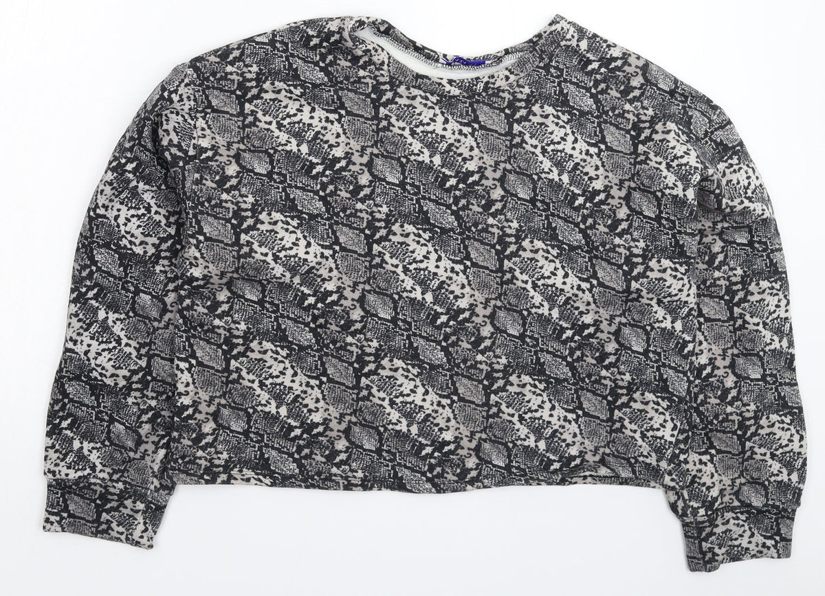 Zara Womens Multicoloured Animal Print  Pullover Sweatshirt Size M