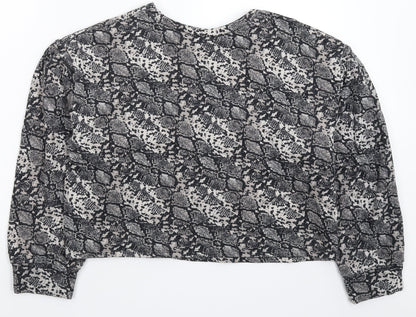Zara Womens Multicoloured Animal Print  Pullover Sweatshirt Size M