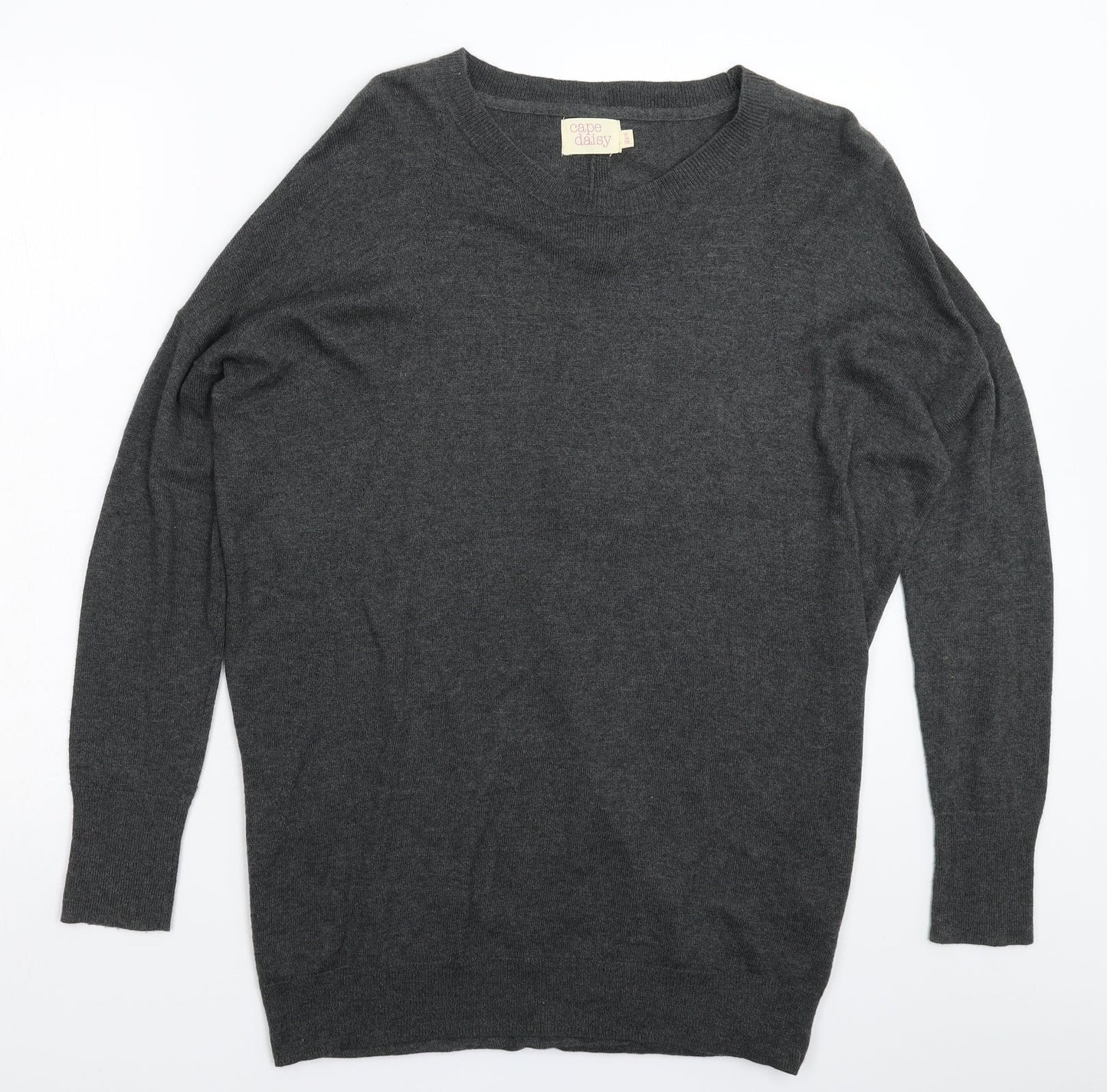 Womens UK Size 12 Cape Daisy Grey Pullover Jumper