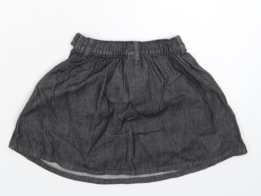 NEXT Girls Grey  Denim Flare Skirt Size 2-3 Years
