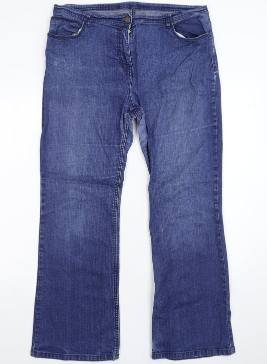 Womens UK Size 36 in Marks and Spencer Regular Fit Bootcut Blue Jeans