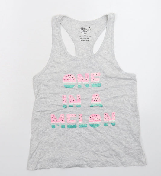 Primark Womens Grey   Basic Tank Size 12