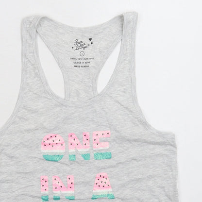 Primark Womens Grey   Basic Tank Size 12