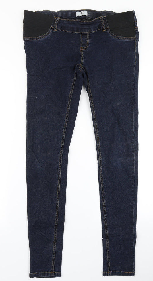 Mama-licious Womens Blue  Denim Skinny Jeans Size 32 in L29 in