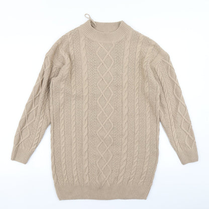 Pep & Co Womens Brown  Knit Jumper Dress  Size S