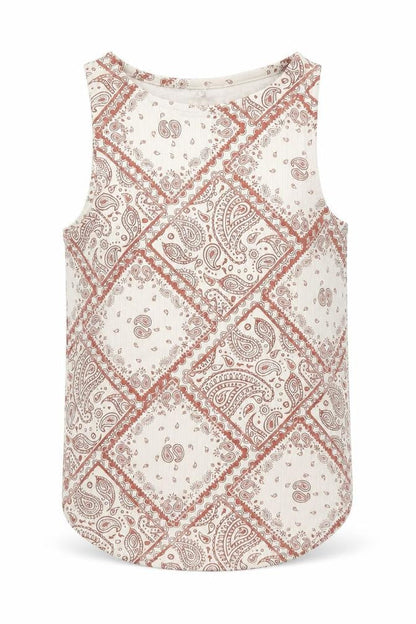 George Girls Brown Paisley  Basic Tank Size 9-10 Years