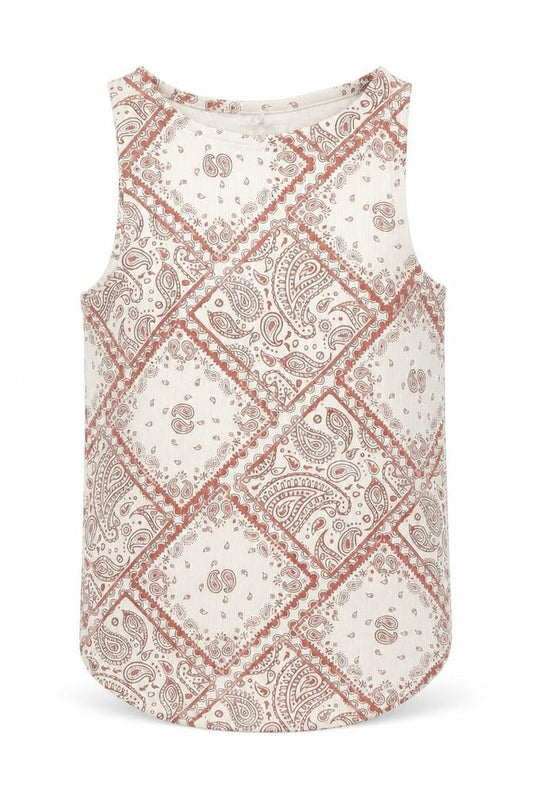 George Girls Brown Paisley  Basic Tank Size 9-10 Years