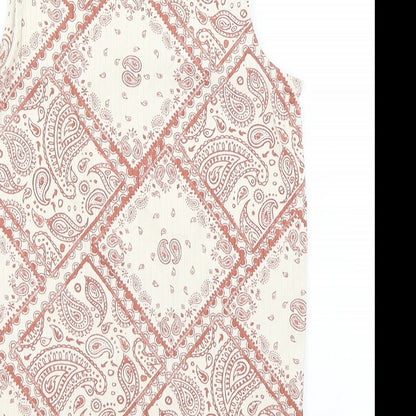 George Girls Brown Paisley  Basic Tank Size 9-10 Years