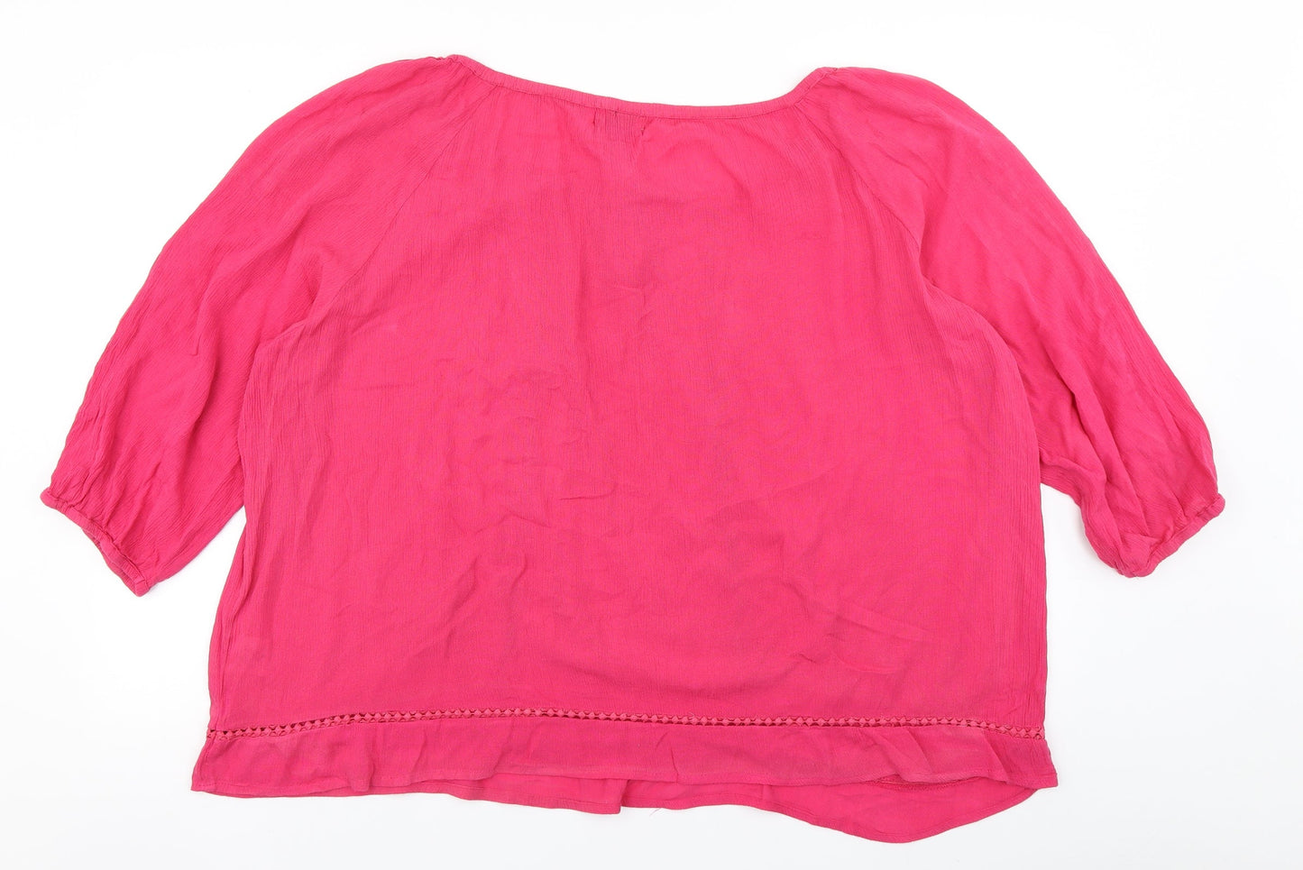 Womens UK Size 18 Arista Pink Basic Blouse