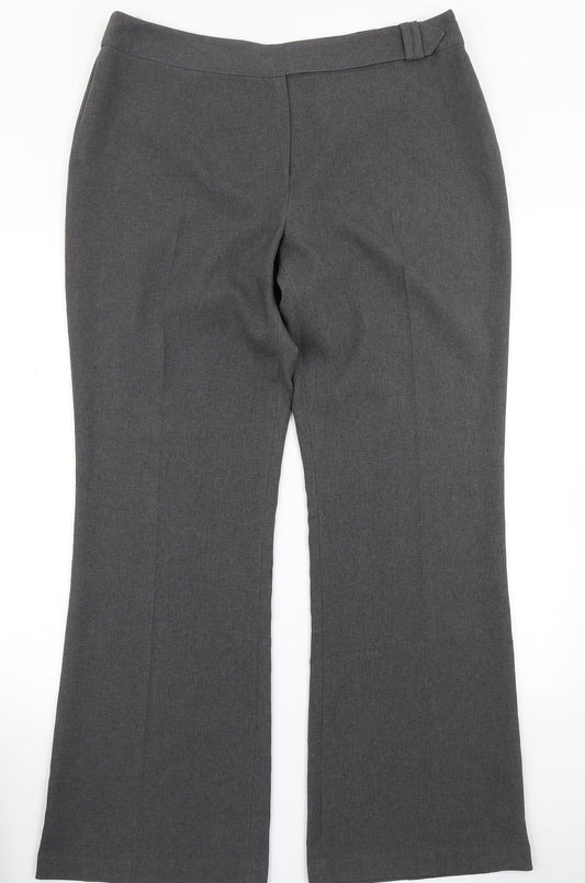 AMARANTO Womens Grey   Trousers  Size 16 L30 in