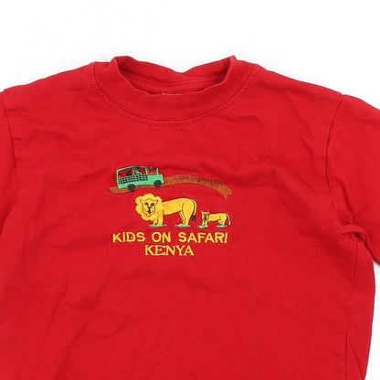Kebs Boys Red   Basic T-Shirt Size 8 Years