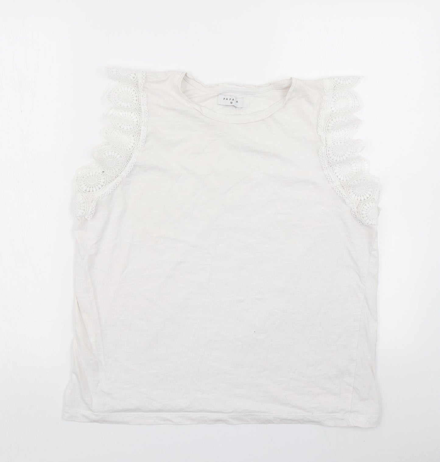 Papaya Womens White   Basic Tank Size 16