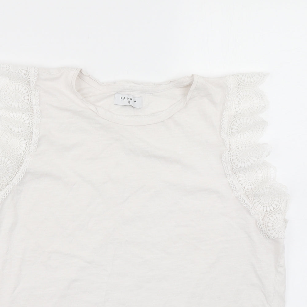 Papaya Womens White   Basic Tank Size 16